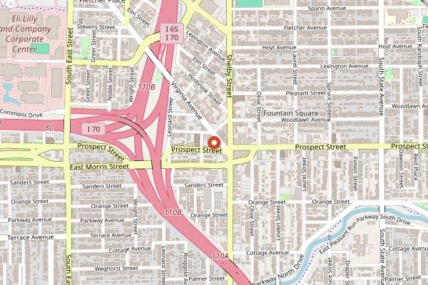 Map showing HI-FI in Indianapolis