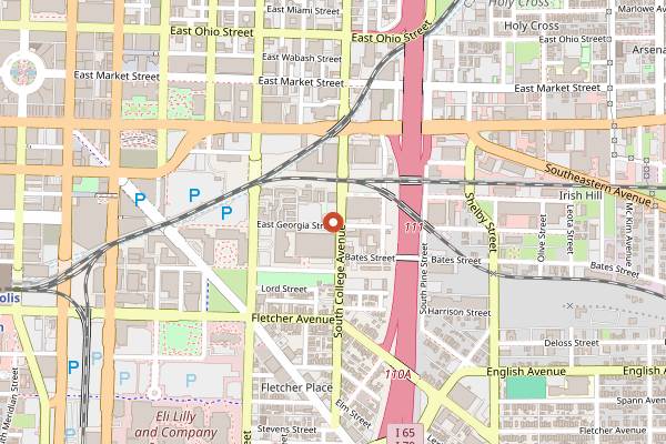 Map showing Metazoa Brewing Tap Room in Indianapolis