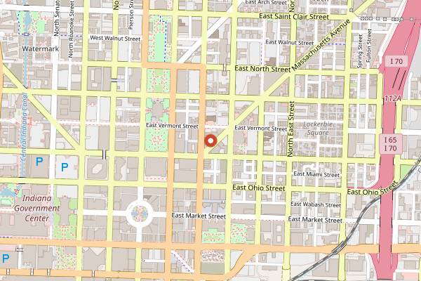 Map showing The Eagle Bar in Indianapolis