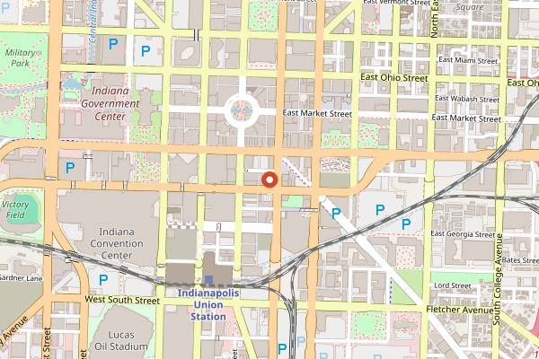 Map showing Tin Roof Indianapolis in Indianapolis