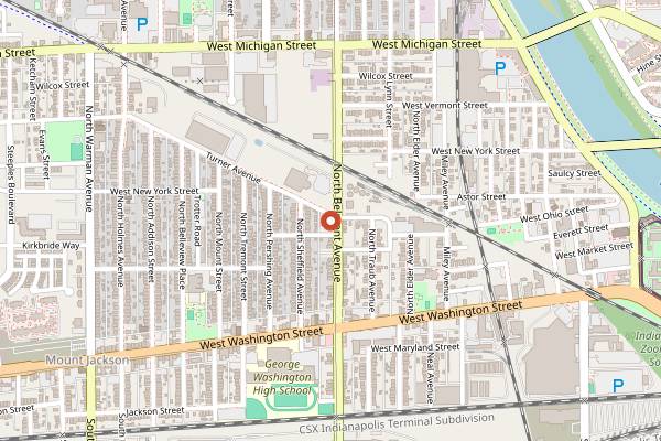 Map showing Workingman's Friend in Indianapolis