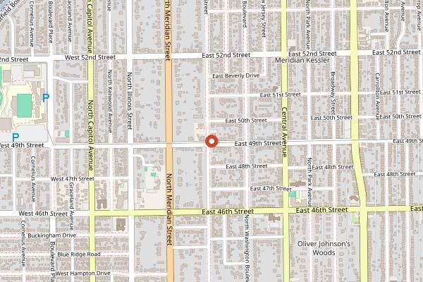 Map showing Cafe Patachou in Indianapolis