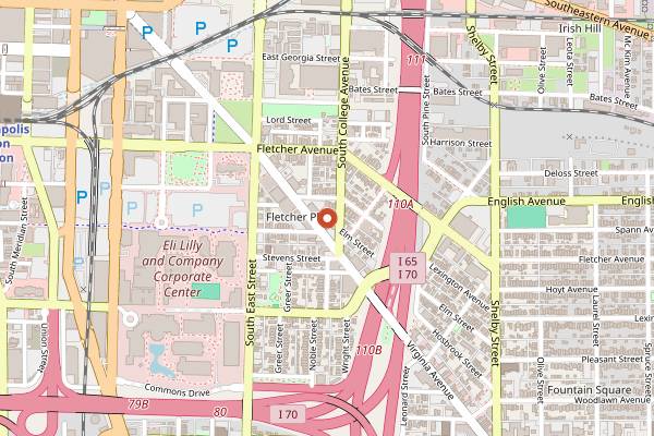 Map showing Arlene's in Indianapolis