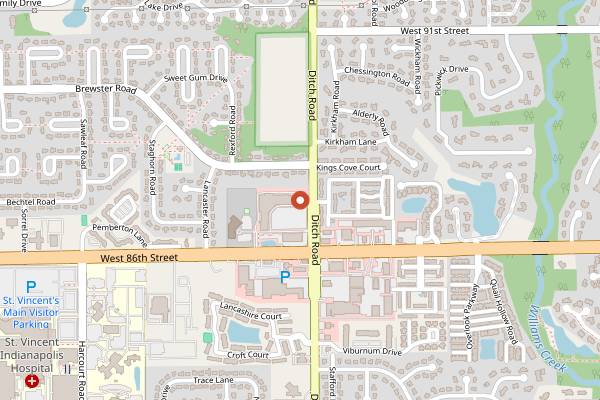 Map showing Amara Indian Cuisine & Bar in Indianapolis