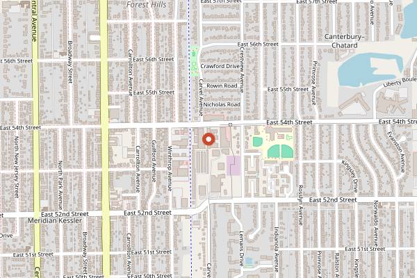 Map showing Fernando's Mexican & Brazilian Cuisine in Indianapolis