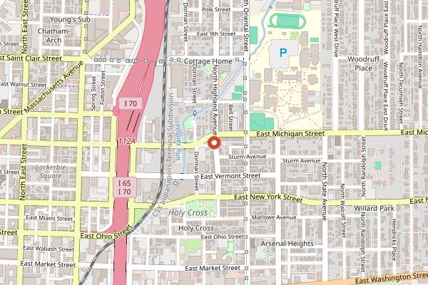 Map showing King Dough in Indianapolis