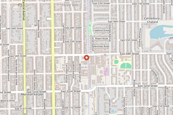 Map showing Mama Carolla's Old Italian in Indianapolis