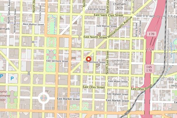 Map showing Tavern at the Point in Indianapolis