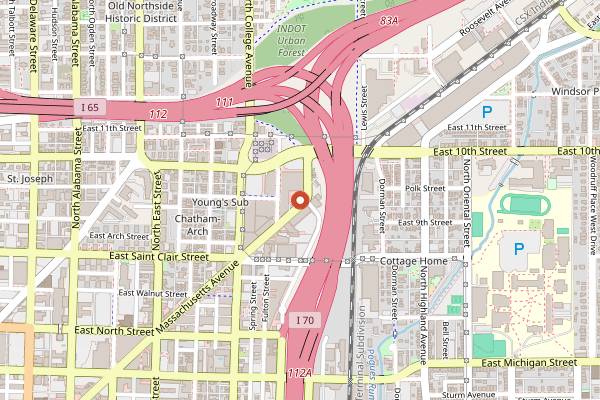 Map showing Vicino in Indianapolis