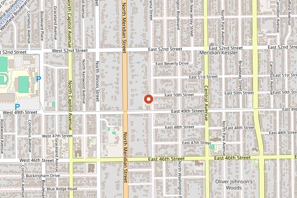 Map showing Hubbard & Cravens Coffee in Indianapolis