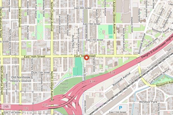 Map showing Provider in Indianapolis