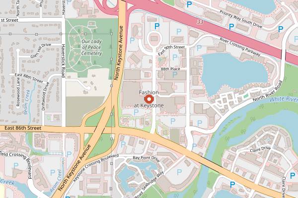 Map showing Williams Sonoma Cooking Classes in Indianapolis