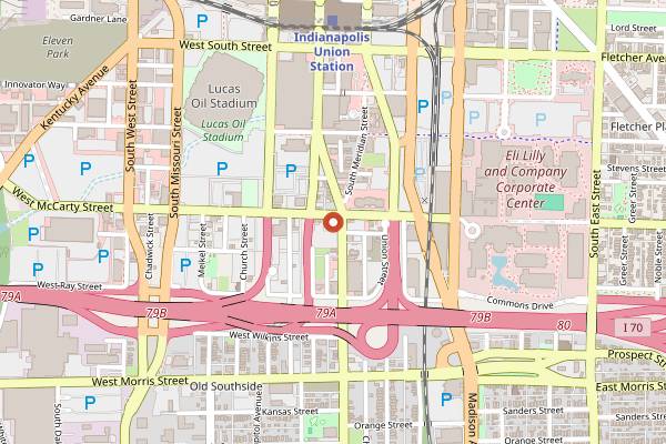 Map showing Shapiro's Delicatessen Kosher-Style in Indianapolis