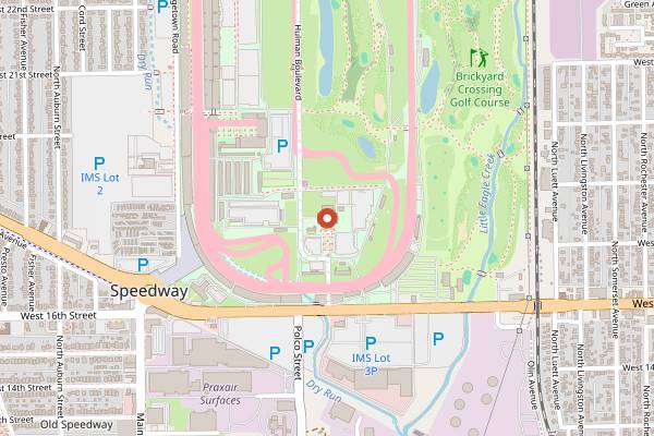 Map showing Miller Lite Carb Day and Concert in Indianapolis