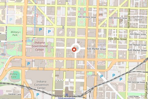 Map showing Carmel Farmers Market in Indianapolis