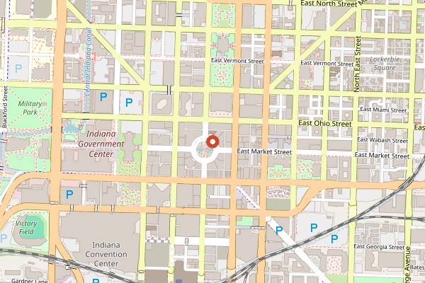 Map showing The Original Farmers' Market in Indianapolis
