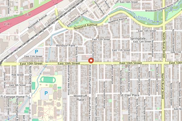 Map showing Beholder in Indianapolis