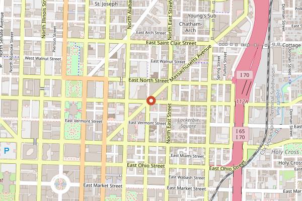 Map showing Salt on Mass in Indianapolis
