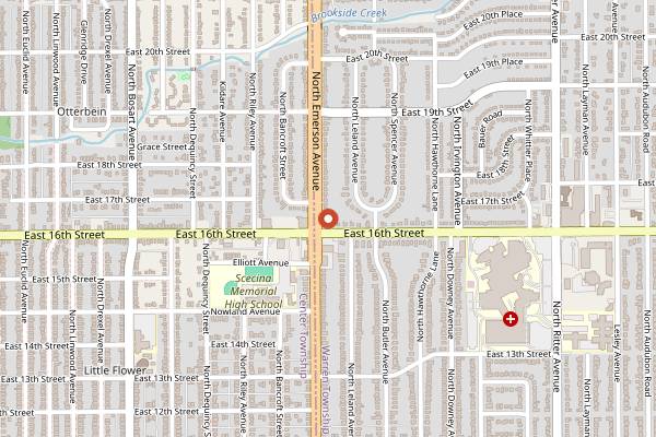 Map showing Garcia's Hot Dogs in Indianapolis
