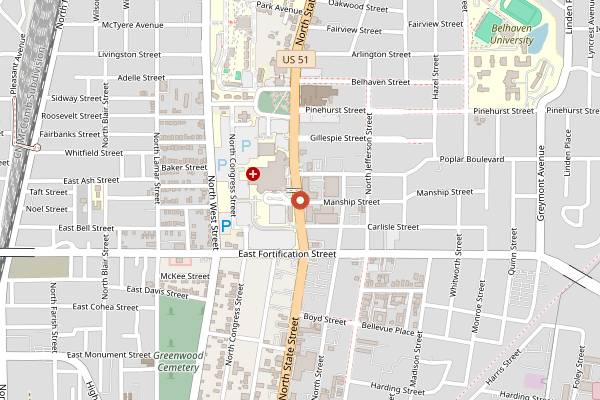 Map showing The Manship Wood Fired Kitchen in Jackson