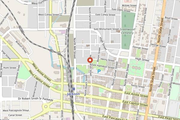 Map showing Big Apple Inn in Jackson