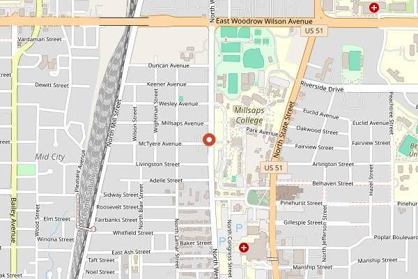 Map showing Coffee Prose in Jackson