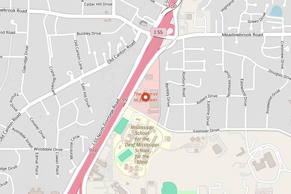Map showing Northshore Specialty Coffee in Jackson