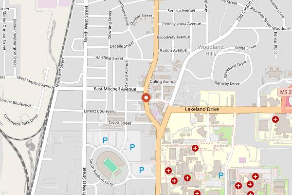 Map showing The Bean in Jackson