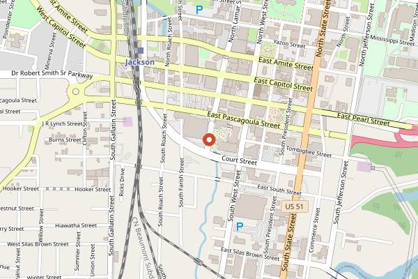 Map showing JXN Food and Wine Festival in Jackson
