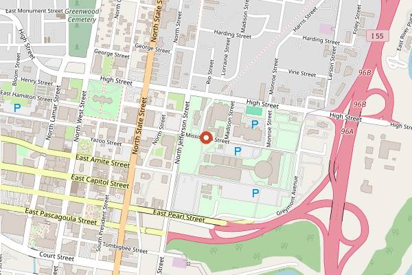 Map showing Taste of Mississippi in Jackson
