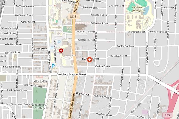 Map showing Good Bar JXN in Jackson