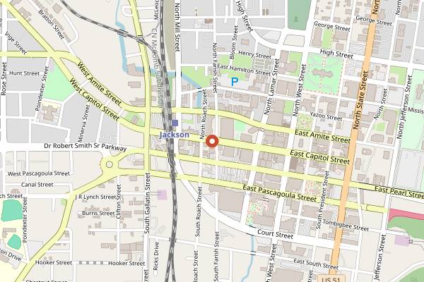 Map showing Mayflower Cafe in Jackson
