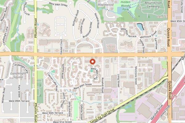 Map showing Black Dog Coffeehouse in Kansas City