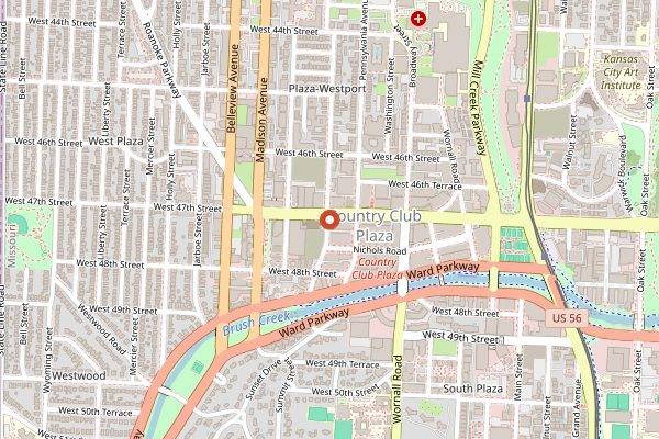 Map showing Bo Lings on the Plaza in Kansas City