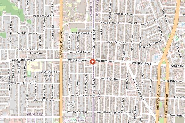Map showing Mildred's in Kansas City