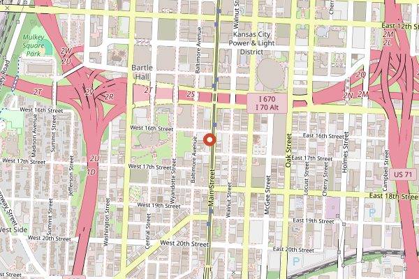 Map showing Anton's Taproom in Kansas City