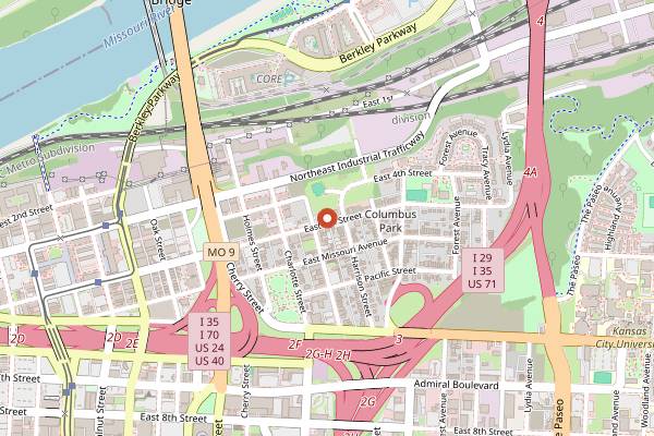 Map showing Wolfepack BBQ in Kansas City