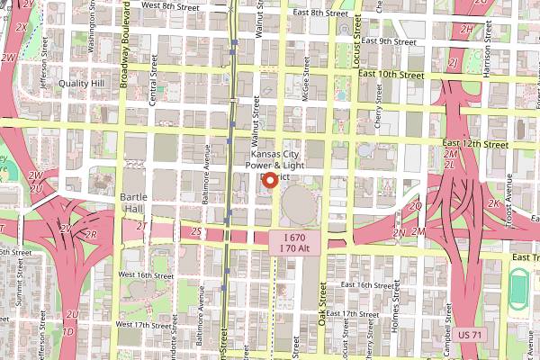 Map showing Howl at the Moon in Kansas City