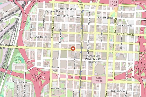 Map showing P.S. Speakeasy in Kansas City