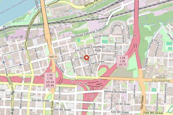 Map showing Garozzo's Ristorante in Kansas City