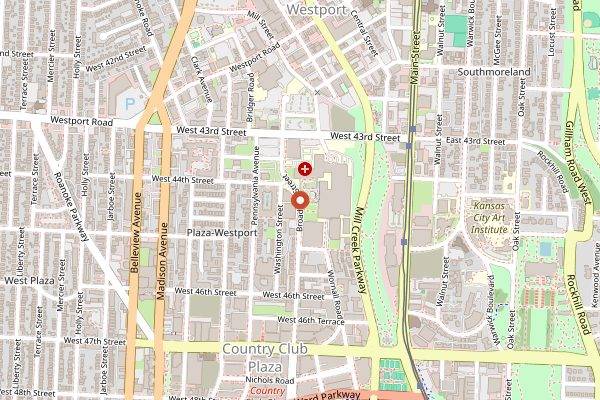 Map showing Town Topic Hamburgers in Kansas City