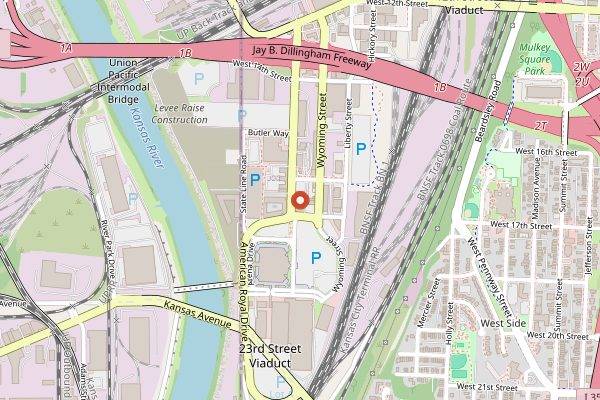 Map showing Voltaire in Kansas City