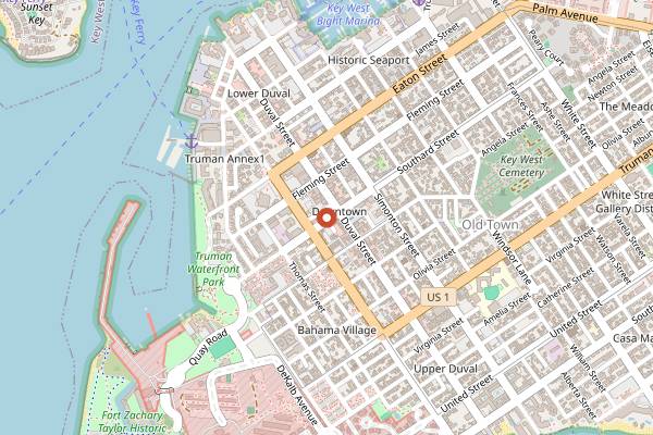 Map showing Frita's Cuban Burger Cafe in Key West