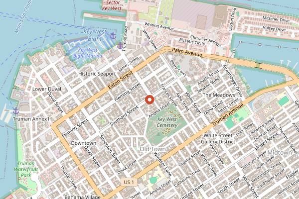 Map showing 5 Brothers Grocery & Sandwich Shop in Key West