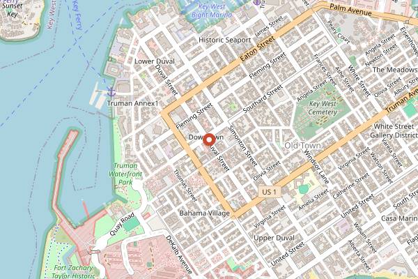Map showing Old Town Mexican Cafe in Key West
