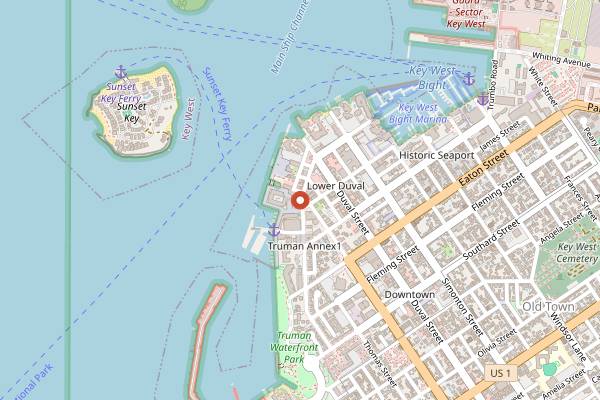 Map showing The Key West Cooking Show in Key West