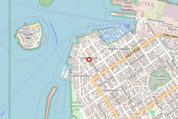 Map showing Key West Lobsterfest in Key West