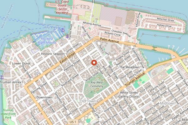Map showing Cafe Sole in Key West