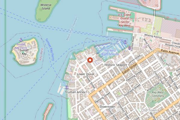 Map showing Free Distillery Tour & Tasting in Key West
