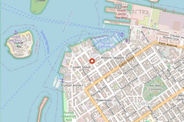 Map showing Papa's Pilar Distillery Tour & Tasting in Key West